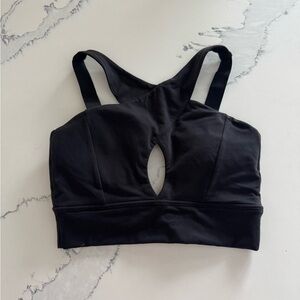 BuffBunny Onyx Cutout Keyhole Sports Bra